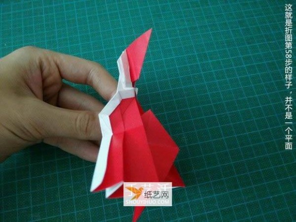 Detailed illustrated tutorial on how to fold the Christmas crane