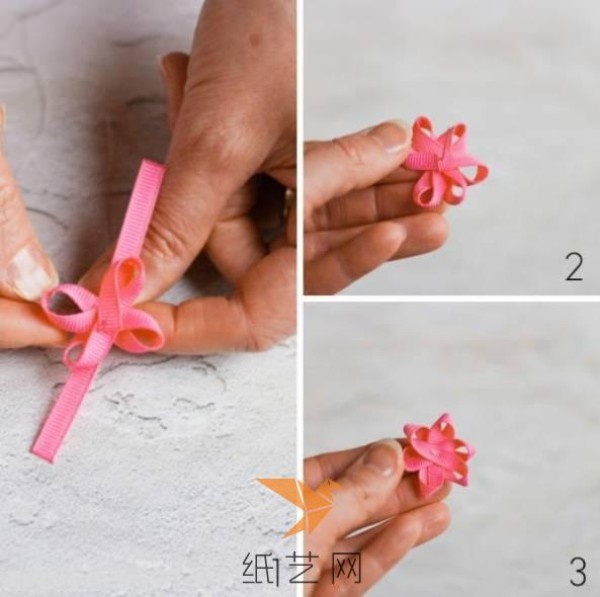 New Year Gift Childrens Ribbon Flower Hairpin Making Tutorial