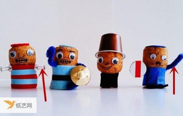 A very simple and interesting tutorial on making champagne cork handmade puppets