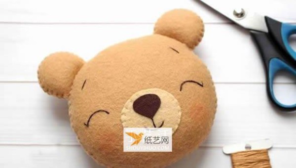 Super cute New Year bear doll made of non-woven fabric