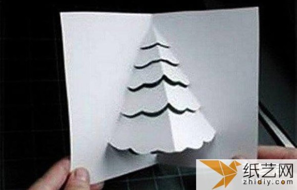 Christmas tree three-dimensional greeting card making tutorial