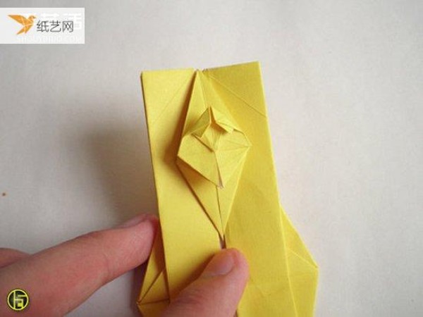 A tutorial on the more complex origami werewolf folding process with step-by-step instructions