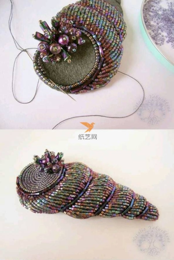 Tutorial on how to make a snail-style beaded necklace Beading tutorial