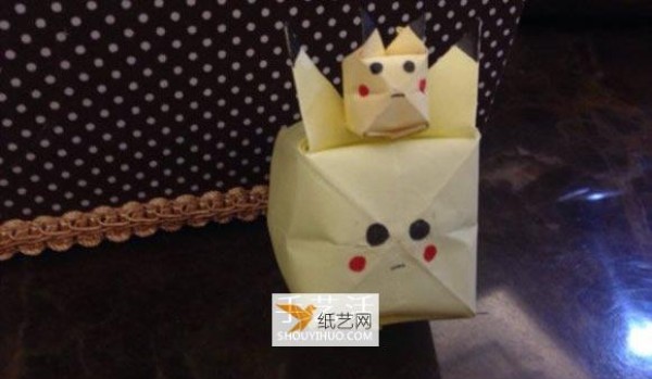 How children fold cute Pikachu