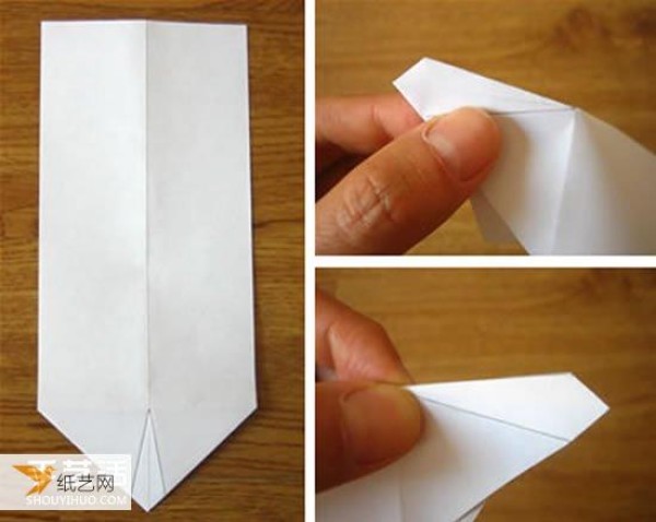 Illustrated tutorial on using dollar origami to fold a short-sleeved T-shirt with a cute little tie