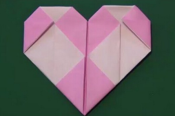 Simple lattice heart origami heart tutorial