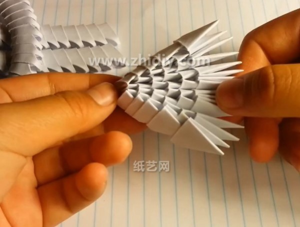 Origami Triangle Insert Fish Bones Manual Origami Making Tutorial