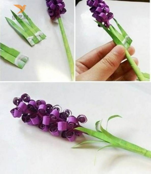 Paper art tutorial. Paper art. Different colors represent different flower meanings. Tutorial on making hyacinths.