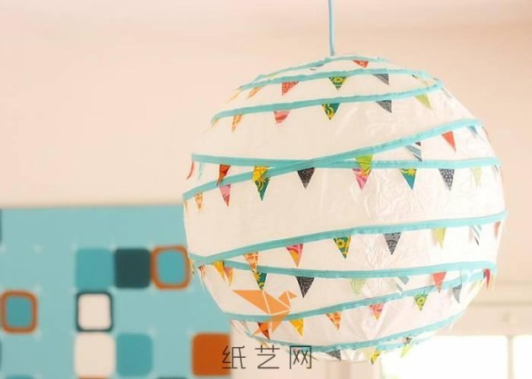 Simple and beautiful handmade colorful flag lantern tutorial