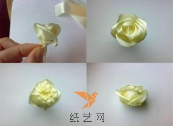 Fabric White Rose Hairpin Making Tutorial Fabric Tutorial