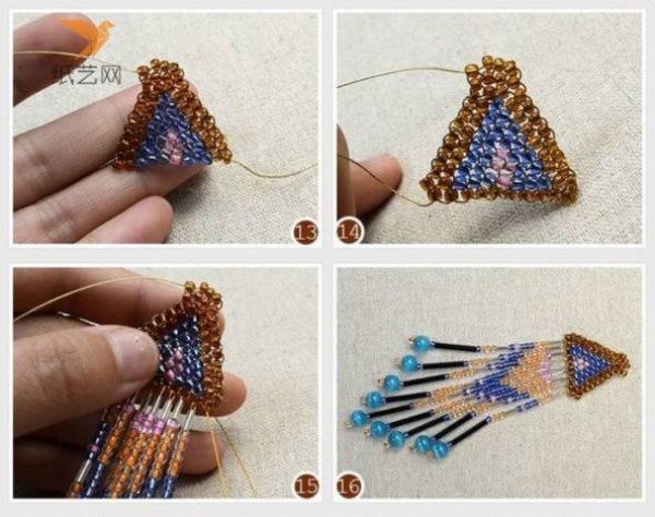 Tutorial on beading, Tutorial on how to make earrings with grass-growing warblers flying and flying paper kites.