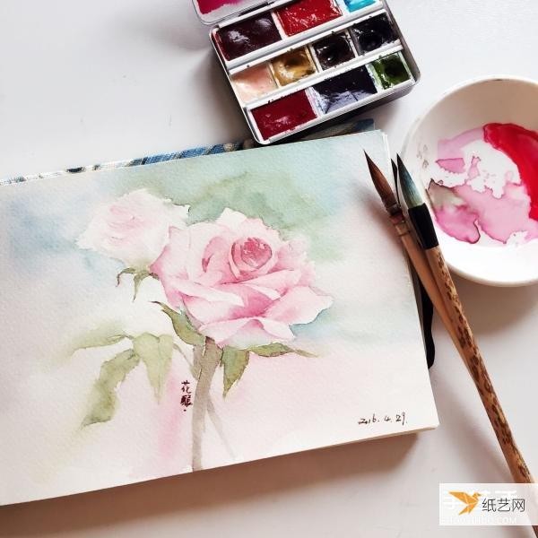 Share the main techniques of flower watercolor painting tutorial illustrations