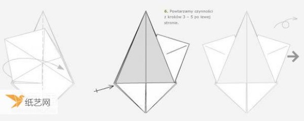 Illustrated tutorial on using origami to fold a three-dimensional angel with wings