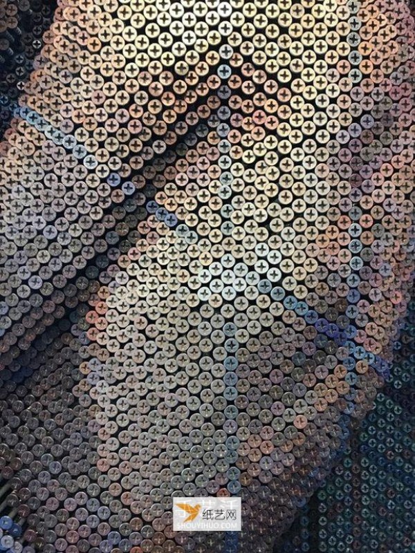 3D image made using tens of thousands of screws