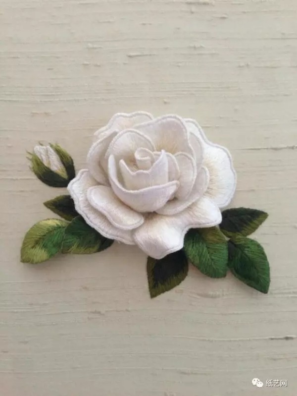 Super beautiful three-dimensional embroidery flower tutorial