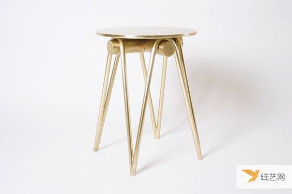 Design of brass umbrella tables and stools based on traditional Chinese oil-paper umbrellas