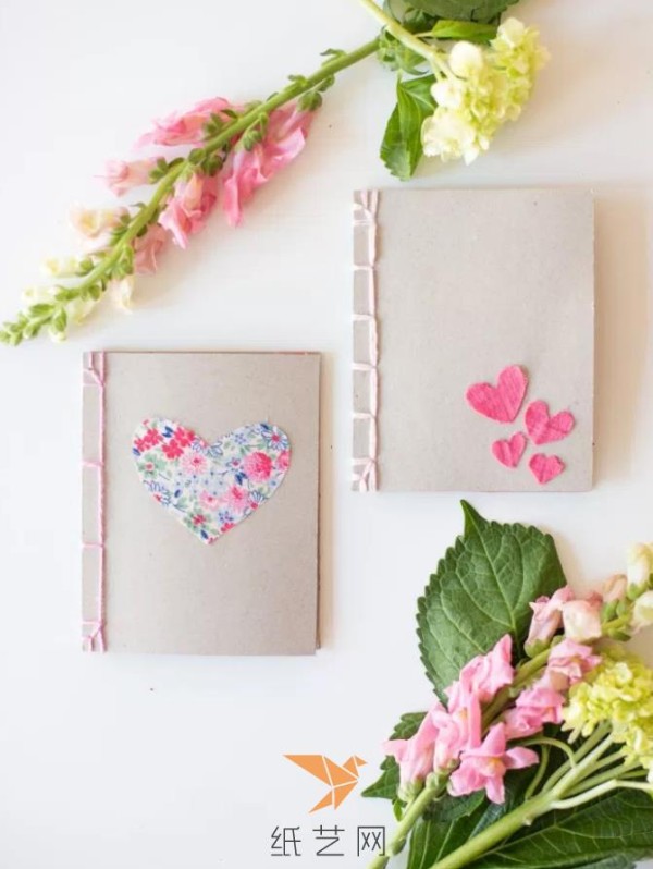 Tutorial on making handmade DIY heart-shaped cover book for Valentine’s Day gift