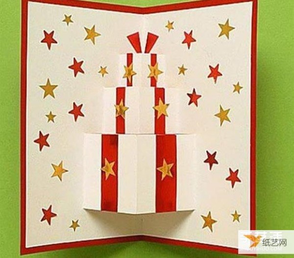 Detailed picture tutorial for making simple Christmas greeting cards by hand