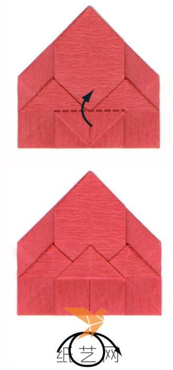 Simple handmade origami church building tutorial