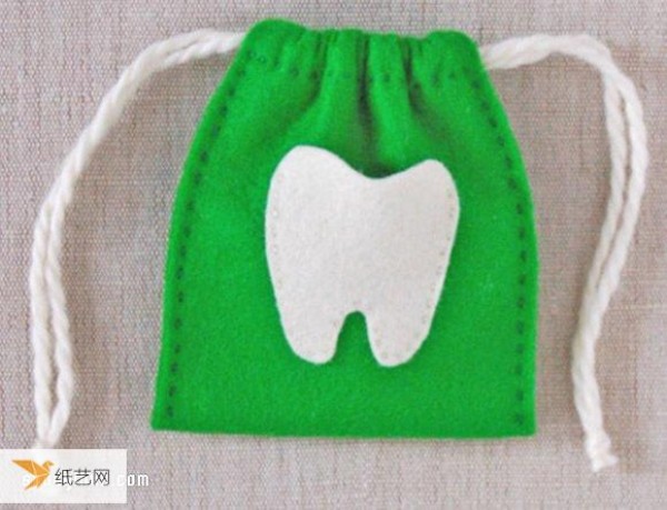 Very cute homemade love tooth collection bag