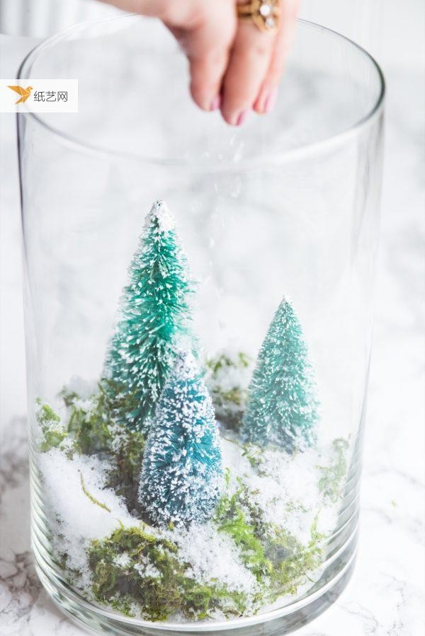 diy mini miniature snow mountain landscape