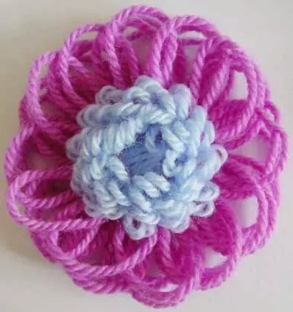 Coil it, no matter what kind of thread, you can coil it into a flower! Homemade yarn flower braider!