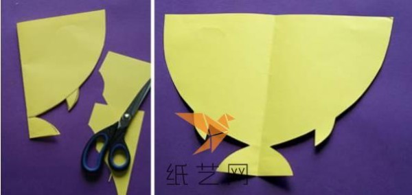 Childrens handmade origami tropical fish Teachers Day gift stickers