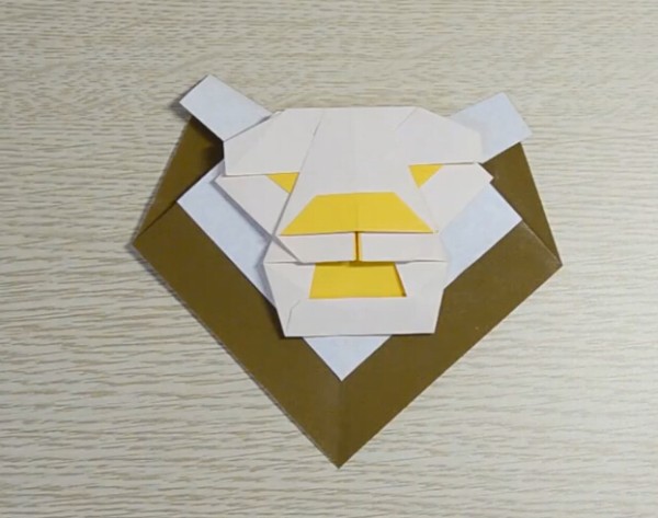 Halloween Origami Lion Mask Handmaking Tutorial