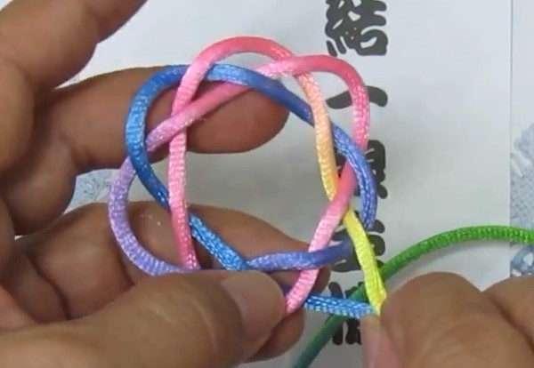 Chinese knot intermediate tutorial teaches you how to weave a three-strand seven-flower knot