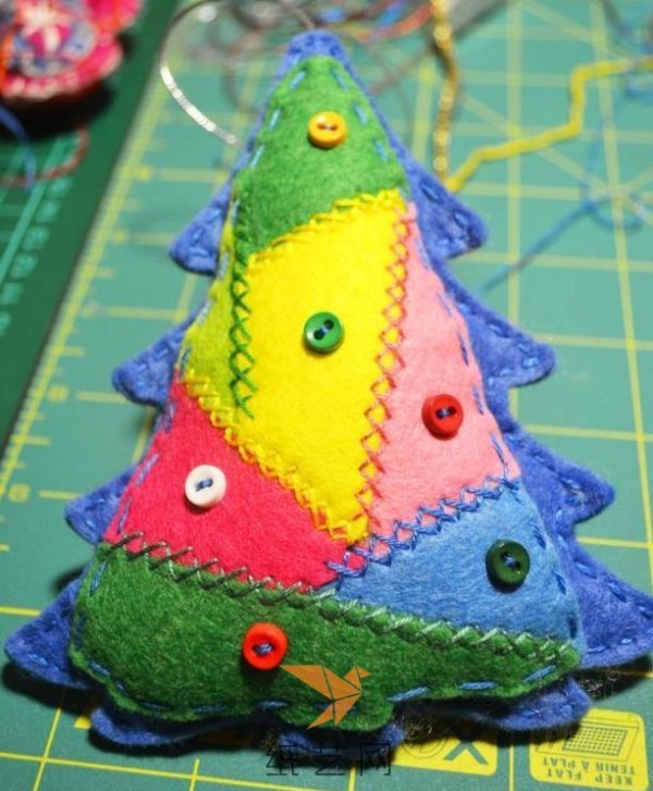 Christmas decoration patchwork Christmas tree pendant making tutorial