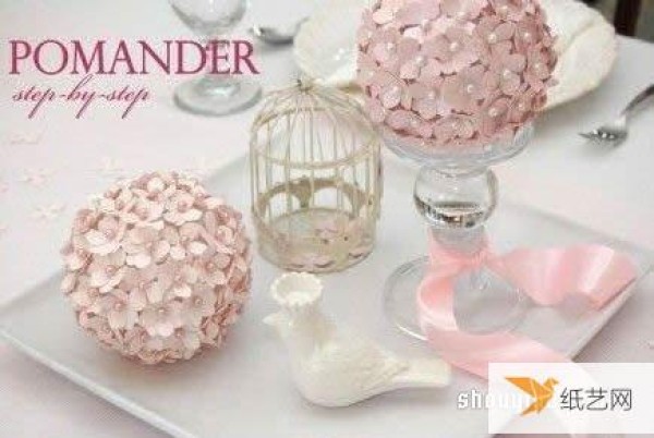 Very simple illustrated tutorial for hand-making personalized beautiful decorative flower balls