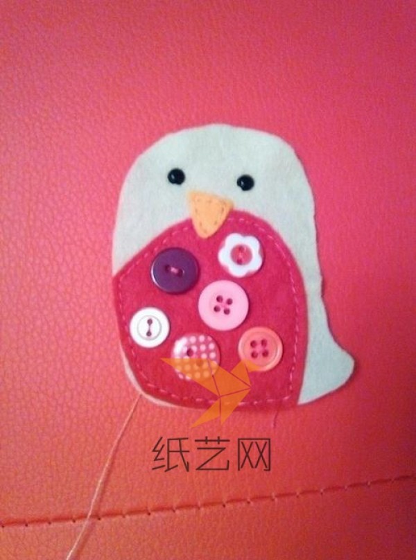 Cute non-woven bird Christmas decoration making tutorial