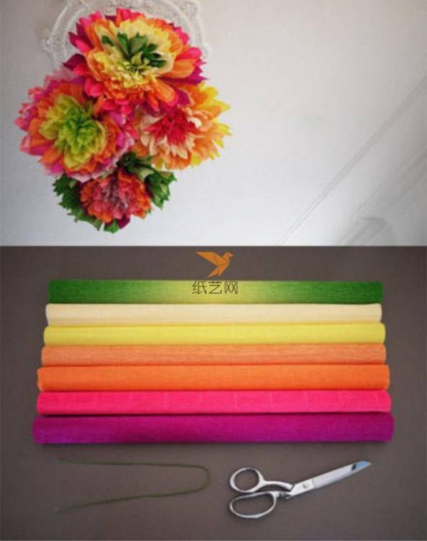 Paper art colorful flower making tutorial paper art tutorial