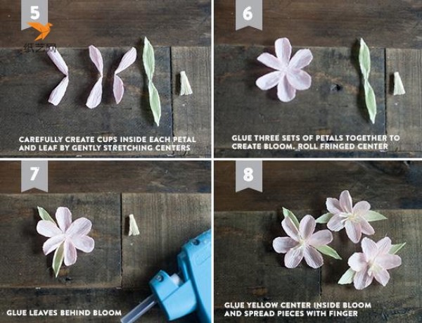 Winter plum blossom paper flower making tutorial