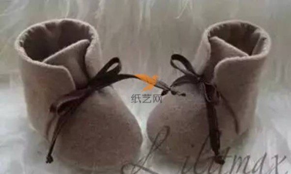 Wool felt autumn and winter baby shoes making tutorial wool felt tutorial