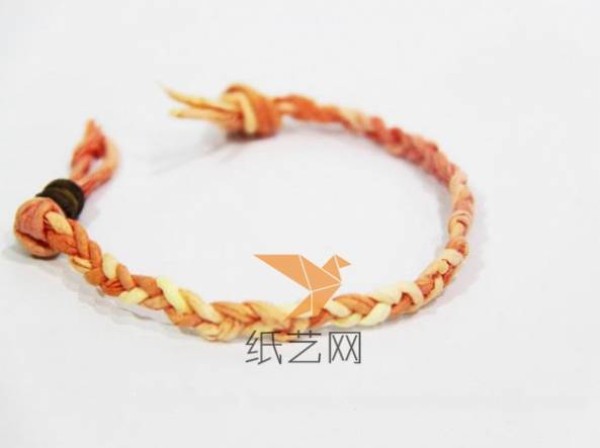 Simple and beautiful printing and dyeing style braided bracelet making tutorial