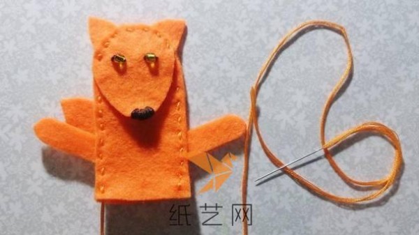 Christmas gift little fox finger puppet making tutorial