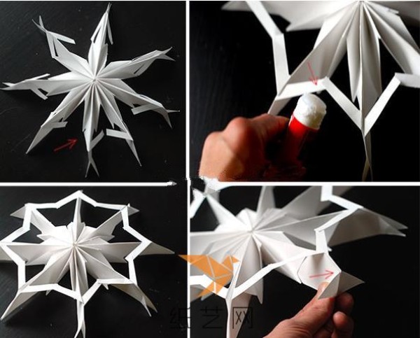 Beautiful paper cut snowflake Christmas decoration making tutorial