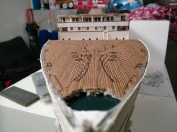 Homemade Titanic Paper Model