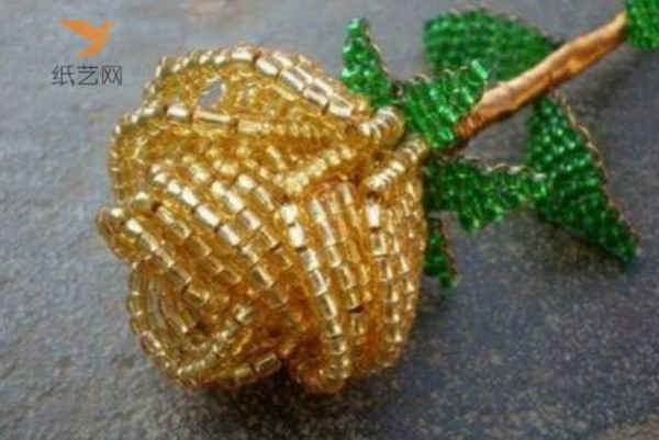 Beaded Golden Rose Making Tutorial Beaded Tutorial