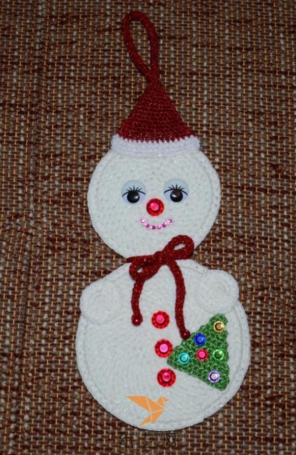 Christmas decoration crochet cute snowman making tutorial