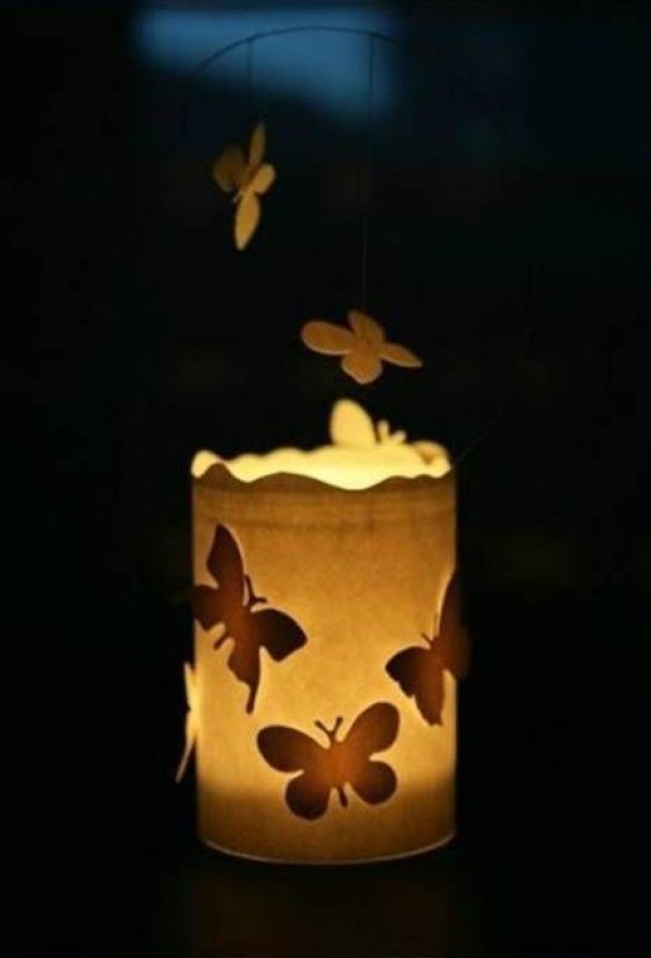 Romantic Paper Cut Butterfly Valentine’s Day Candle Holder Making Tutorial