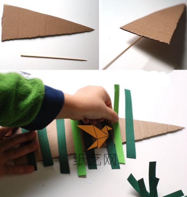 Simple DIY tutorial for children to make a Christmas tree