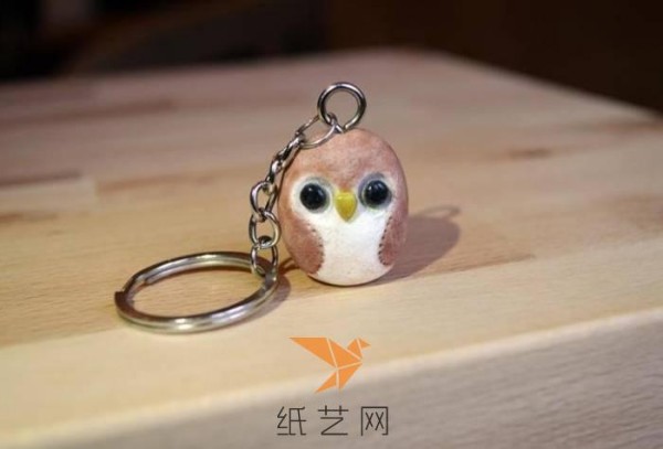 Tutorial on making ultra-light clay owl key chain for Christmas gift