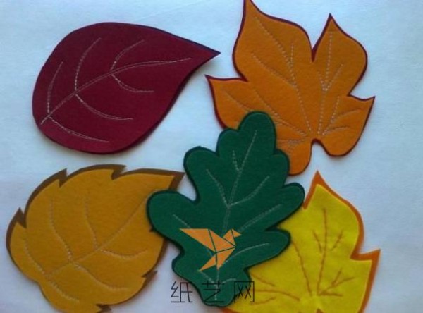 Simple and realistic handmade non-woven leaf coaster tutorial