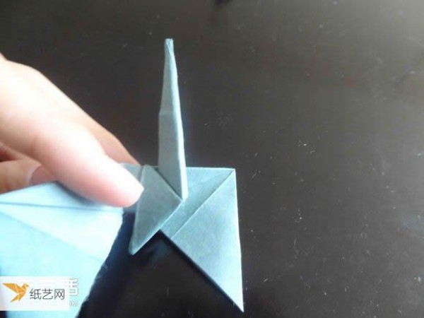 Western dragon with wings origami tutorial illustration