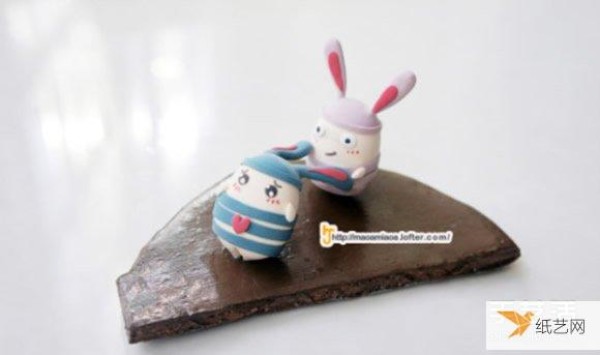 Pictures of cute-looking jailbreak rabbit soft clay personalized works