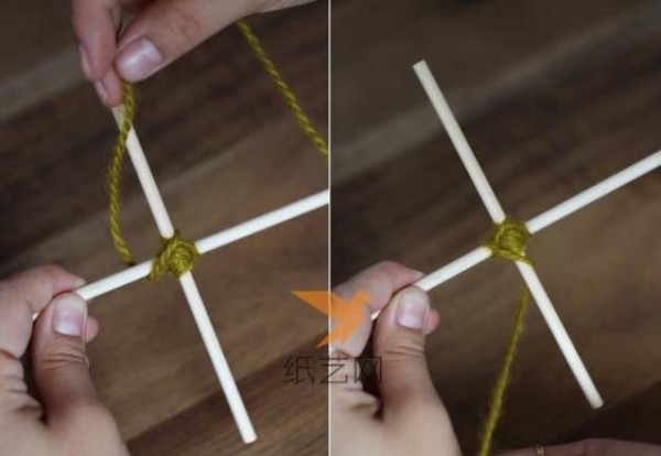 Tutorial on how to make handwoven gift wrapping decorations