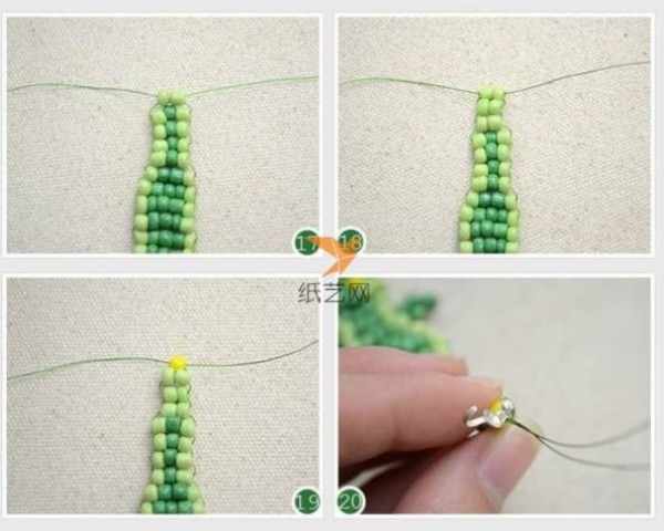 Beaded Green Crocodile Pendant Making Tutorial Beaded Tutorial