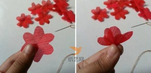 Korean style ring DIY fabric flower ring making tutorial